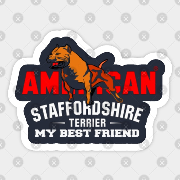 american staffordshire terrier my best friend Sticker by comancha